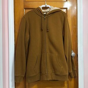 Eddie Bauer Insulated Tan Full Zip Hoodie Men’s Large Tall